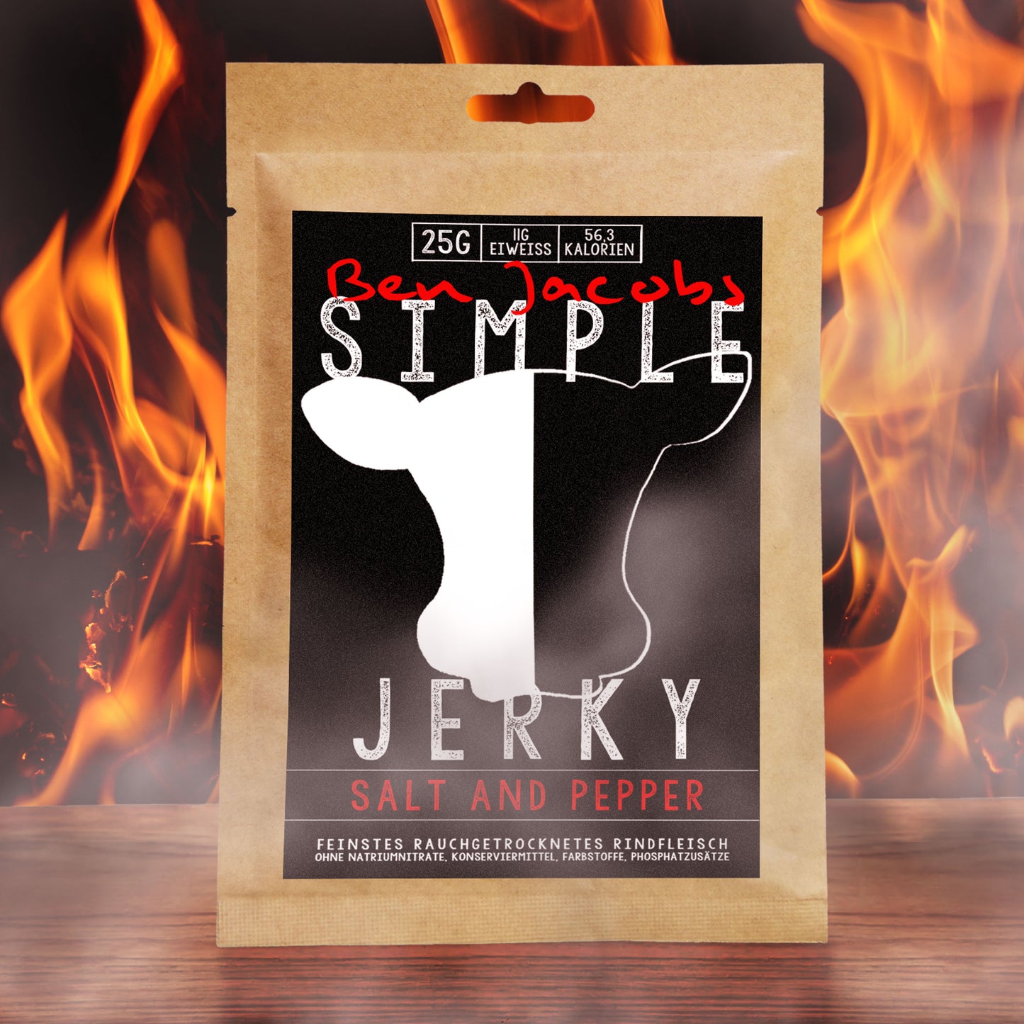 Oksekød Jerky - Salt & Peber