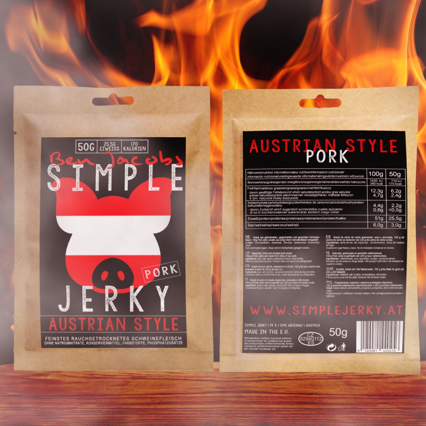 Svin Jerky - Østrigsk Stil
