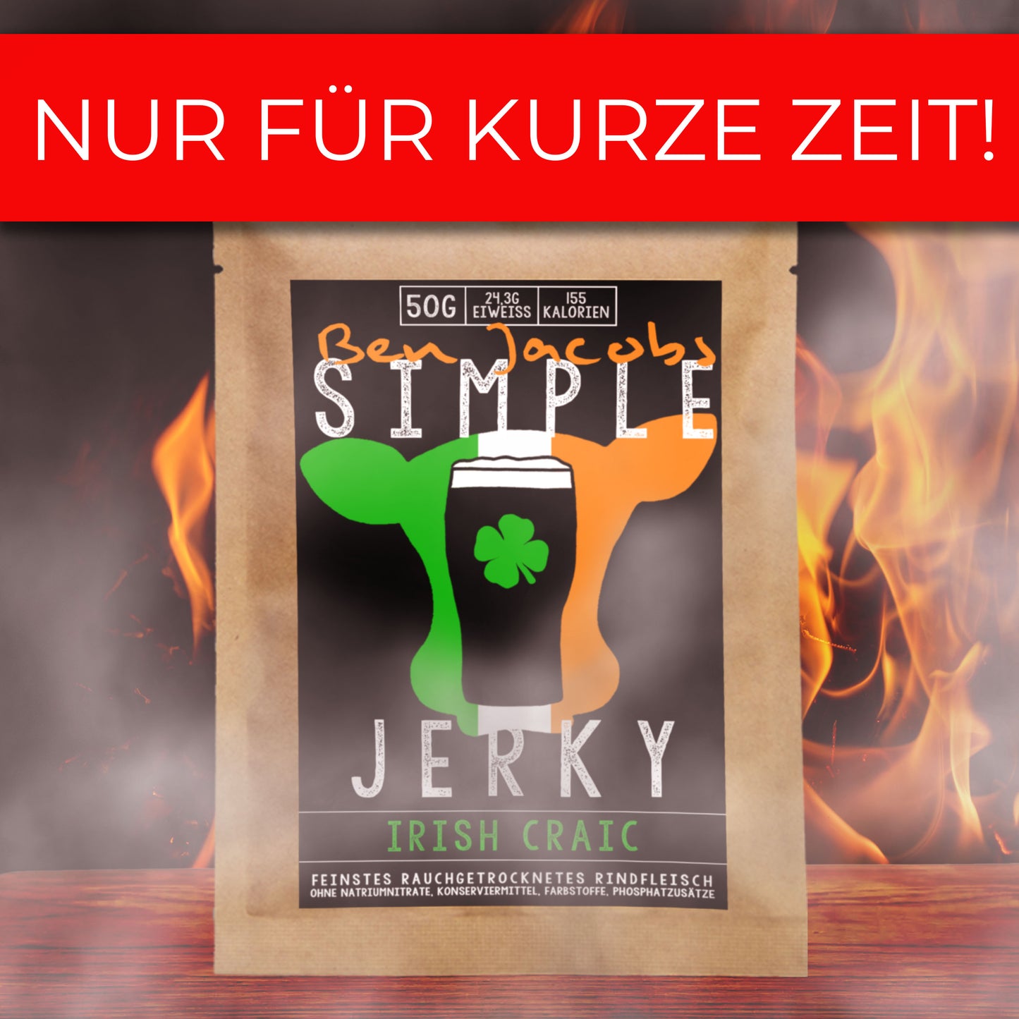 Oksekød Jerky - Irish Craic 50g