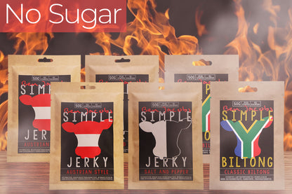 Simple Jerky - Ingen Sukker Box (6 x 50g)